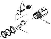 DCI 7902 Toggle Valve Replacement Cartridge, On/Off, 3-Way, Normally Closed, Blue with Black Toggle