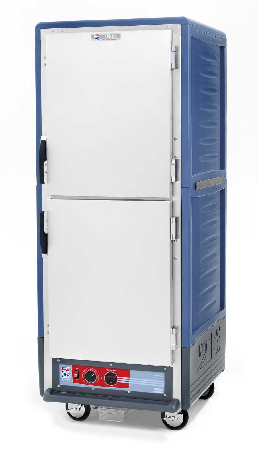 Metro C539-HLDS-U-BUA C5 3 Series Insulated Holding Cabinet, Full Height, Dutch Solid Doors, Universal Wire Slides, 120V, 60Hz, 1440W, Blue