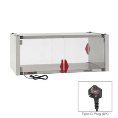 Metro HSX2442-EKIT-UK Super Erecta Hot Enclosure Kit with Stainless Steel Heated Shelf, 220-240V, 504-600W, Type G Plug, 42.7" x 27.7" x 17.4"