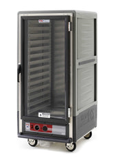 Metro C537-HXFC-L-GY C5 3 Series Insulated Holding Cabinet, 3/4 Height, Full Length Clear Door, Lip Load Aluminum Slides, 220-240V, 50/60Hz, 1681-2000W, Gray