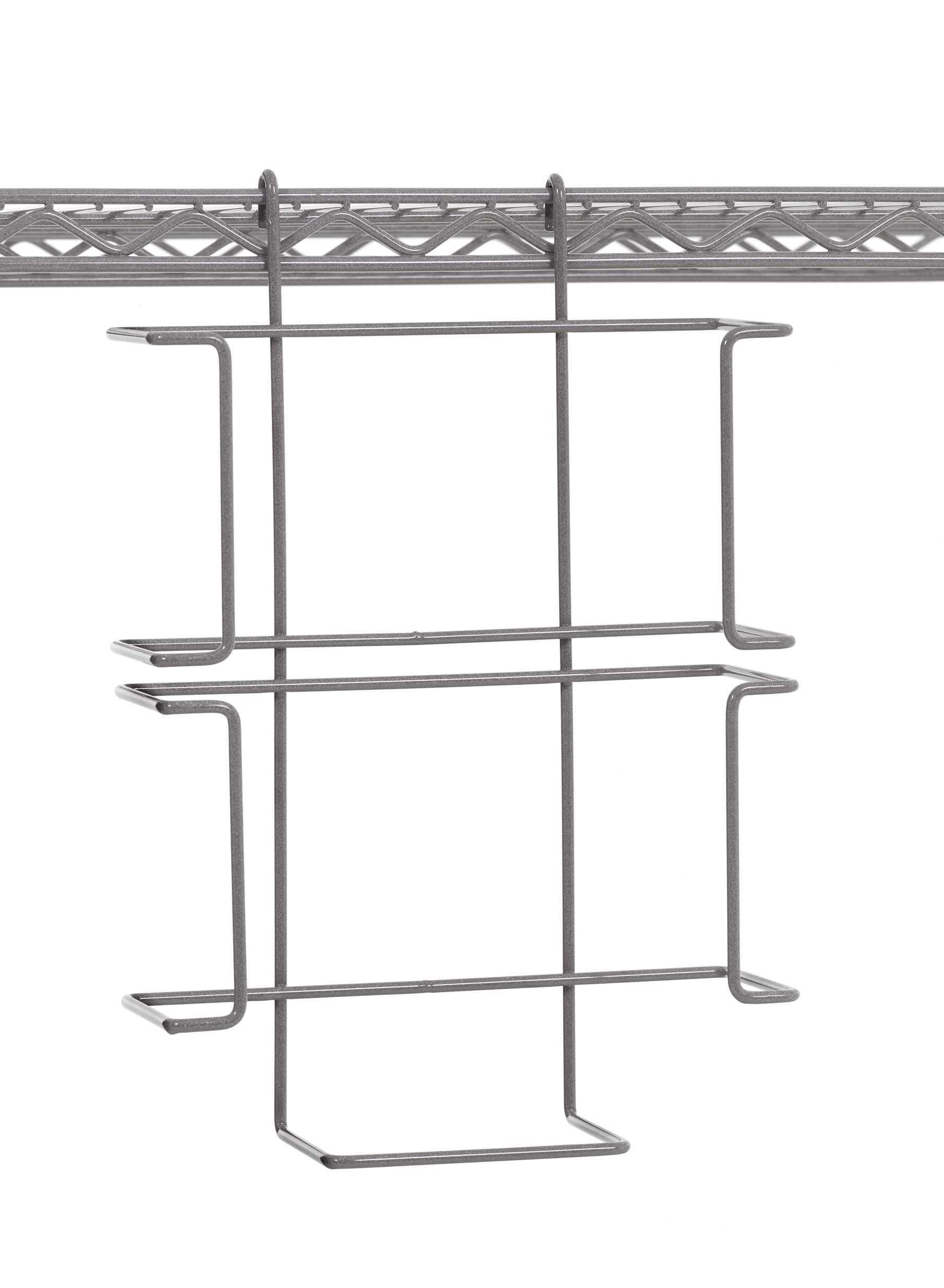 Metro GBHHK4-T Horizontal Triple Glove Box Holder for Super Erecta Wire Shelving and SmartWall Wall Shelving