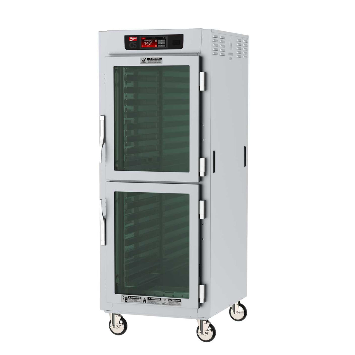 Metro C589-SDC-LA C5 8 Series Insulated Reach-In Holding Cabinet, Full Height, Dutch Clear Doors, Lip Load Aluminum Slides, 120V, 60Hz, 2000W