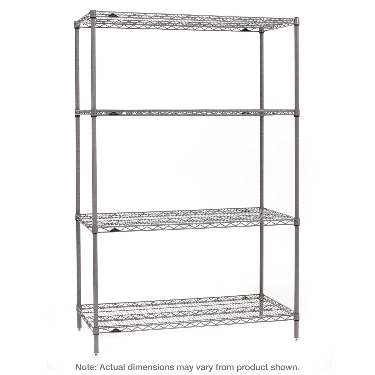 Metro SE-182474K4-S-4 Super Erecta 4-Shelf Industrial Wire Shelving Starter Unit, Metroseal Gray Epoxy, 18" x 24" x 74"