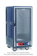 Metro C537-MXFC-L-BUA C5 3 Series Insulated Moisture Heated Holding/Proofing Cabinet, 3/4 Height, Full Length Clear Door, Lip Load Aluminum Slides, 220-240V, 50/60Hz, 1681-2000W, Blue