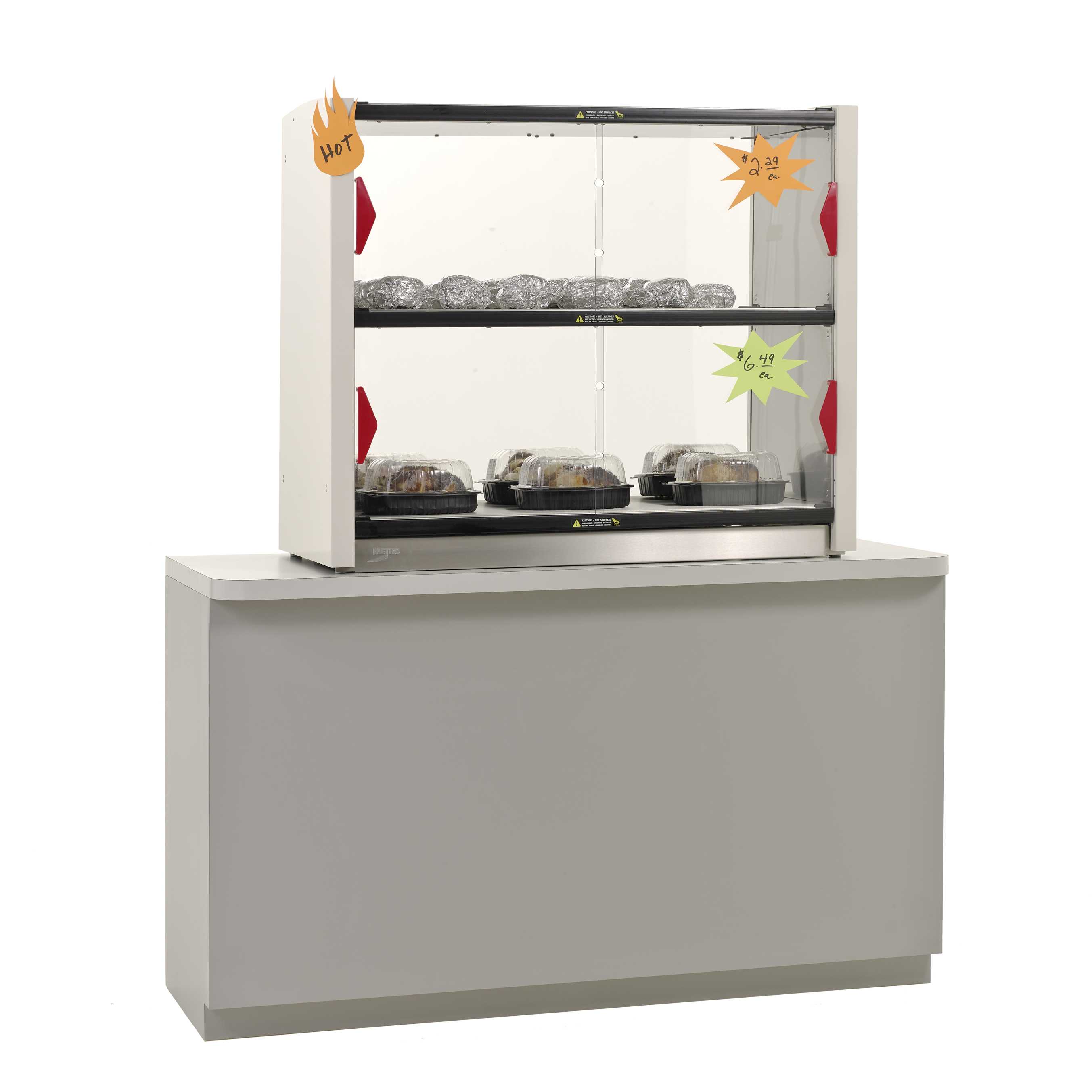 Metro2Go GG2CD-HS1842 Grab and Go 2-Shelf Hot Station with Doors, 120V, 800W