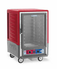 Metro C535-CFC-UA C5 3 Series Insulated Holding/Proofing Cabinet, 1/2 Height, Full Length Clear Door, Universal Wire Slides, 120V, 60Hz, 2000W, Red