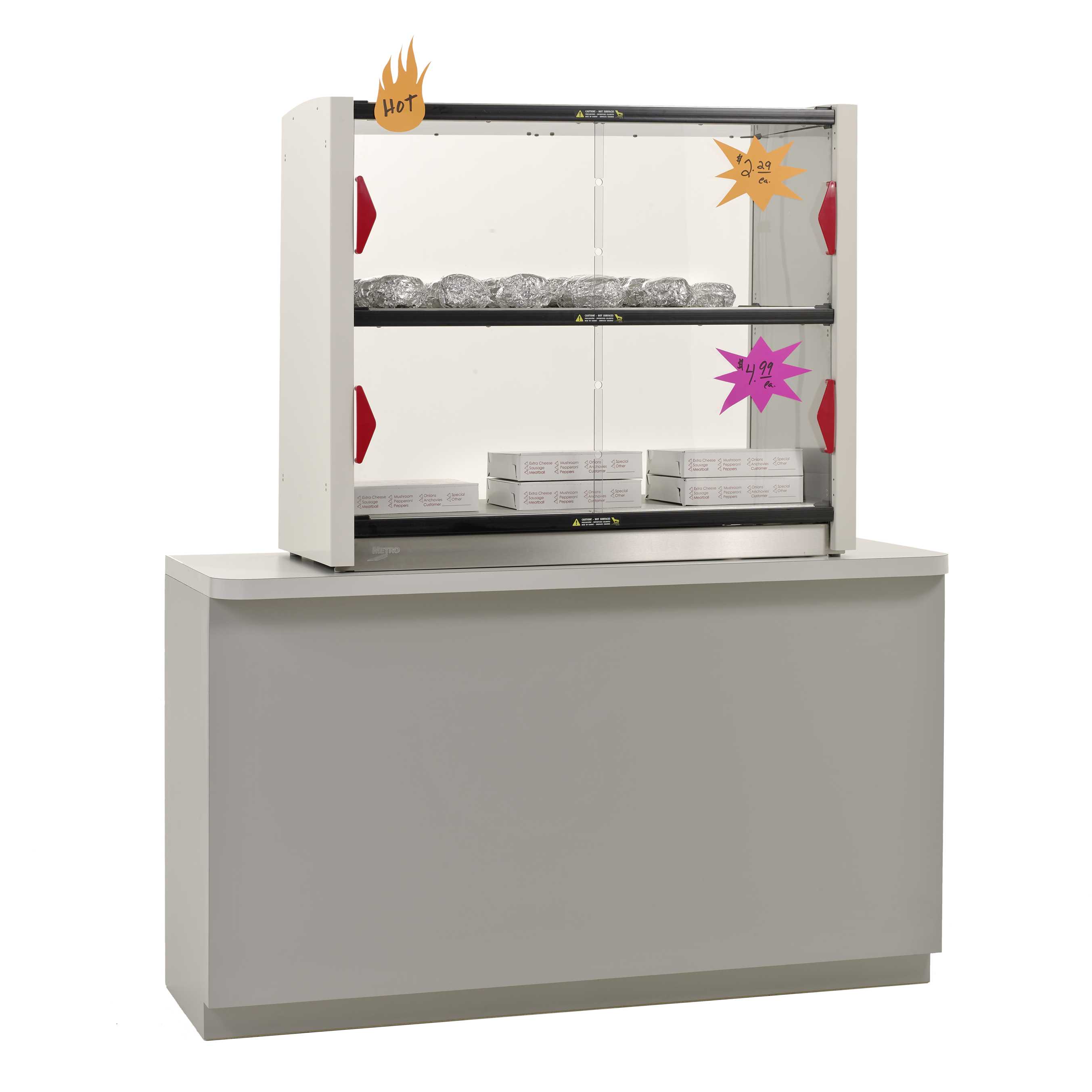 Metro2Go GG2CD-HS1842 Grab and Go 2-Shelf Hot Station with Doors, 120V, 800W