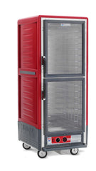 Metro C539-HLDC-4 C5 3 Series Insulated Holding Cabinet, Full Height, Dutch Clear Doors, Fixed Wire Slides, 120V, 60Hz, 1440W, Red