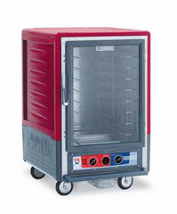 Metro C535-MFC-4A C5 3 Series Insulated Moisture Heated Holding/Proofing Cabinet, 1/2 Height, Full Length Clear Door, Fixed Wire Slides, 120V, 60Hz, 2000W, Red