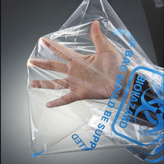 MTC Bio A9002C, Autoclave Bags, 24 x 32" (61 x 81.3Cm), Clear, Biohazard, Printed, Marking Area, 200/cs