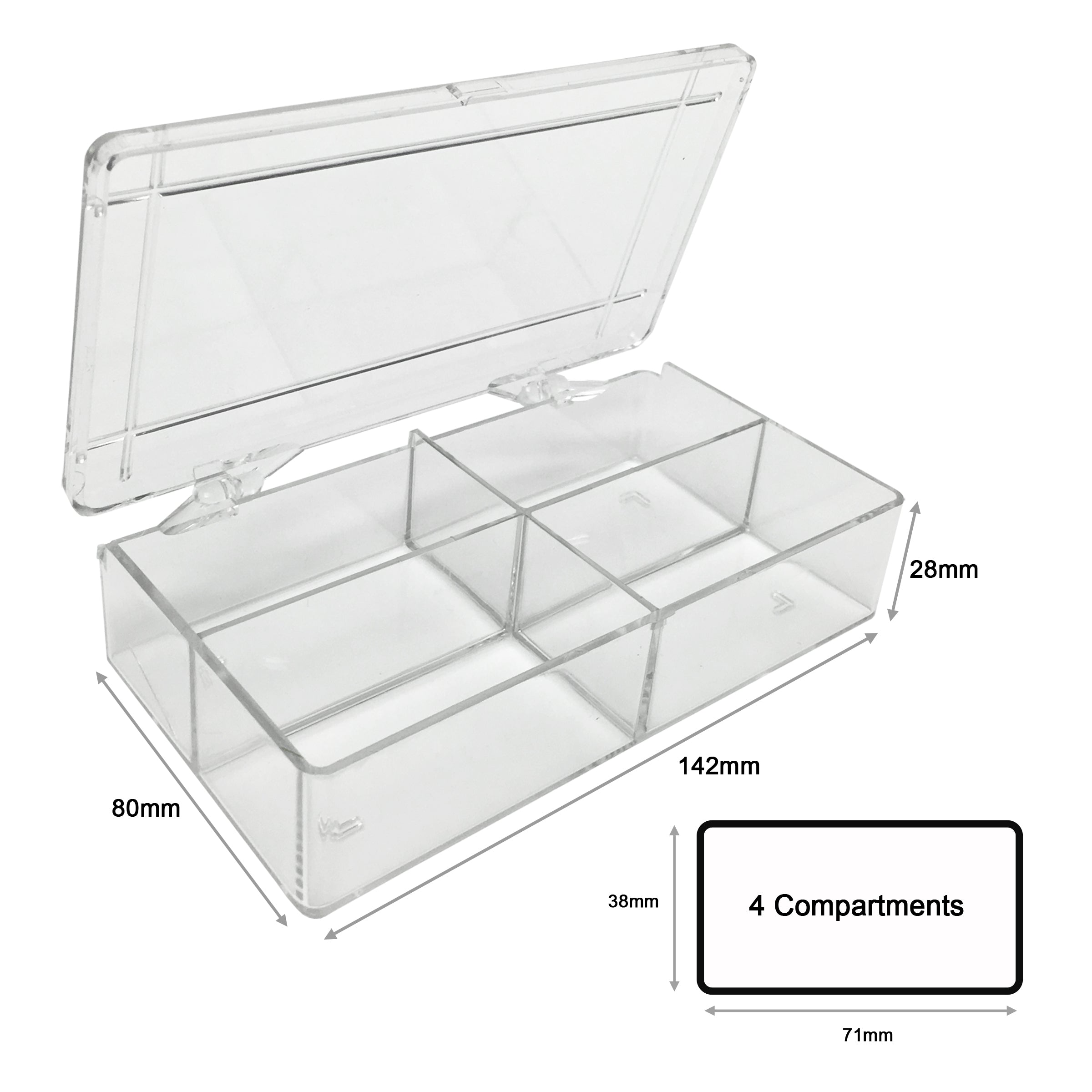 MTC Bio B1204, MultiBox Western Blotting Box, 4 Compartments, 38 x 71 x 28mm each, for Various Gels Including Half-Mini Protein Gels, 6/pk