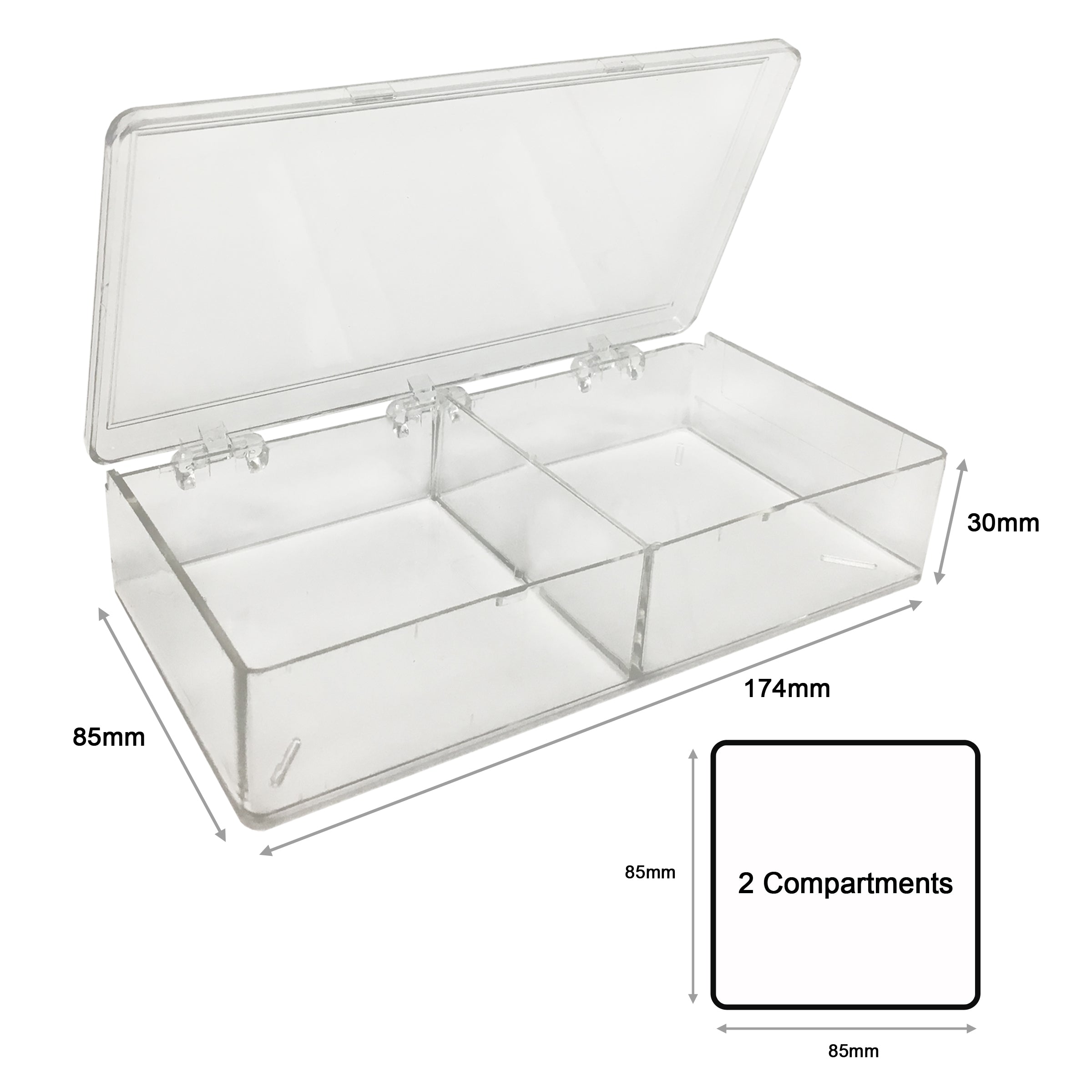 MTC Bio B1212, MultiBox Western Blotting Box, 2 Compartments, 85 x 85 x 30mm each, for Novex Mini (8x8cm), Bio-Rad Mini (7x8cm) and Others, 6/pk