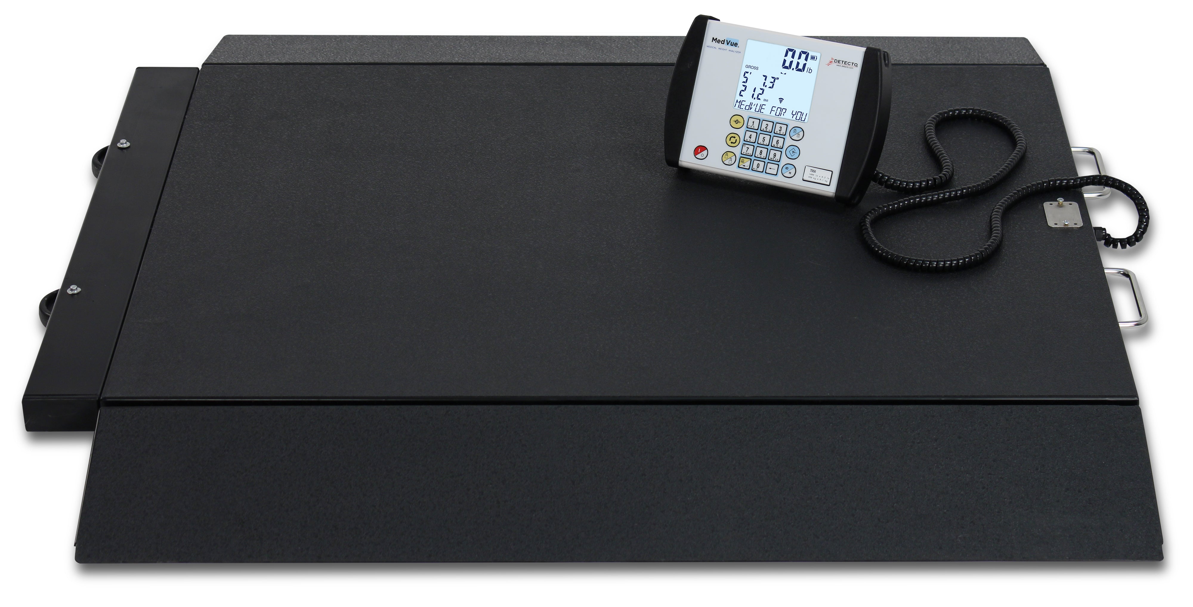 Detecto BRW1000 Wheelchair Scale, Portable, Digital, 1000 lb x .2 lb / 450 kg x .1 kg