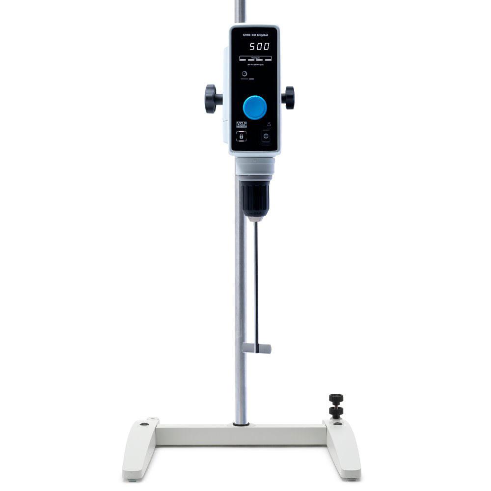 Velp Scientifica SA20100492 OHS 60 Digital Overhead Stirrer with Stand, Shaft and Clamp, 230V/50-60Hz with 3 years warranty