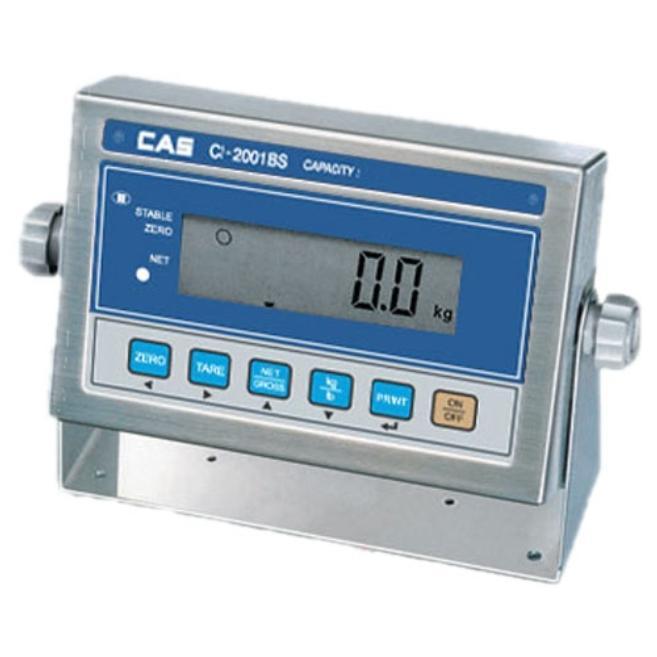 CAS HFS-410, 10,000 x 2 lbs, Floor Scale, 4" x 4" with CI-2001B Indicator - 2 Year Warranty
