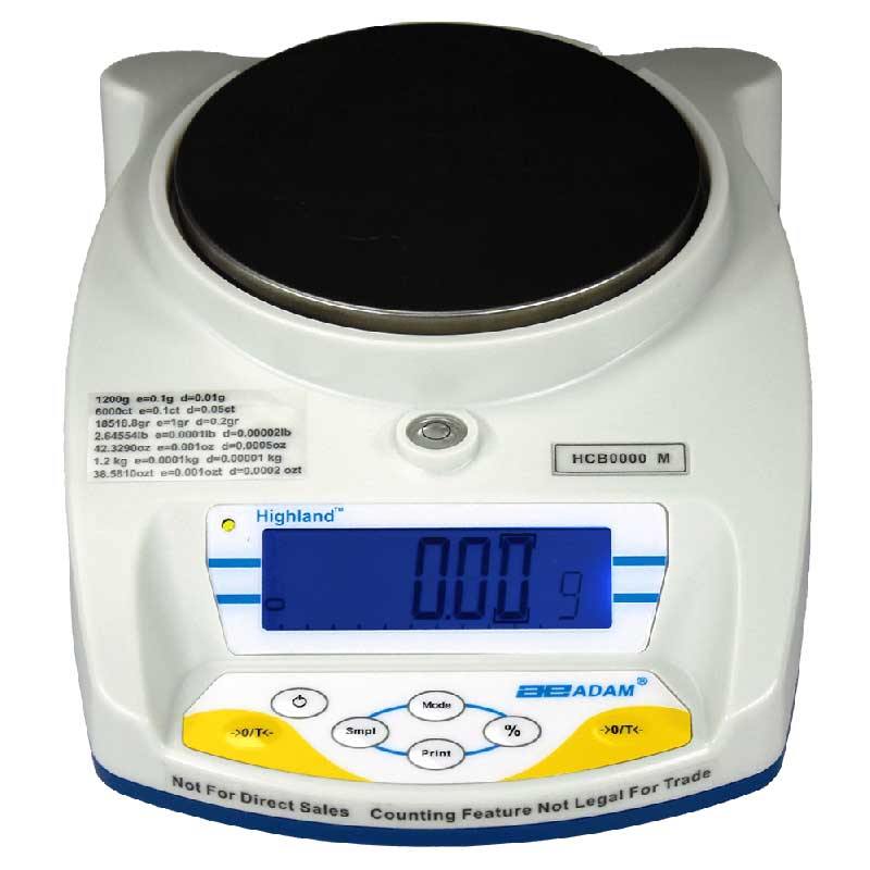 Adam Equipment HCB 602aM 600g, d=0.01g e=0.1g, Highland Approved Portable Precision Balance - 24 Month Warranty