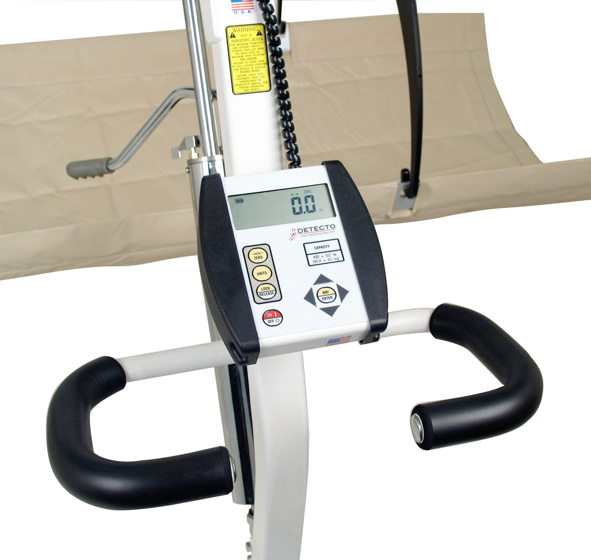 Detecto IBFL500-C-AC In-Bed Scale 500 lb Capacity, BT / WiFi Adaptor, AC Adaptor