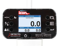 Detecto ICON-UWA Digital Scales with Sonar Height Rods, Welch Allyn CVSM/CSM Connectivity, AC Adapter