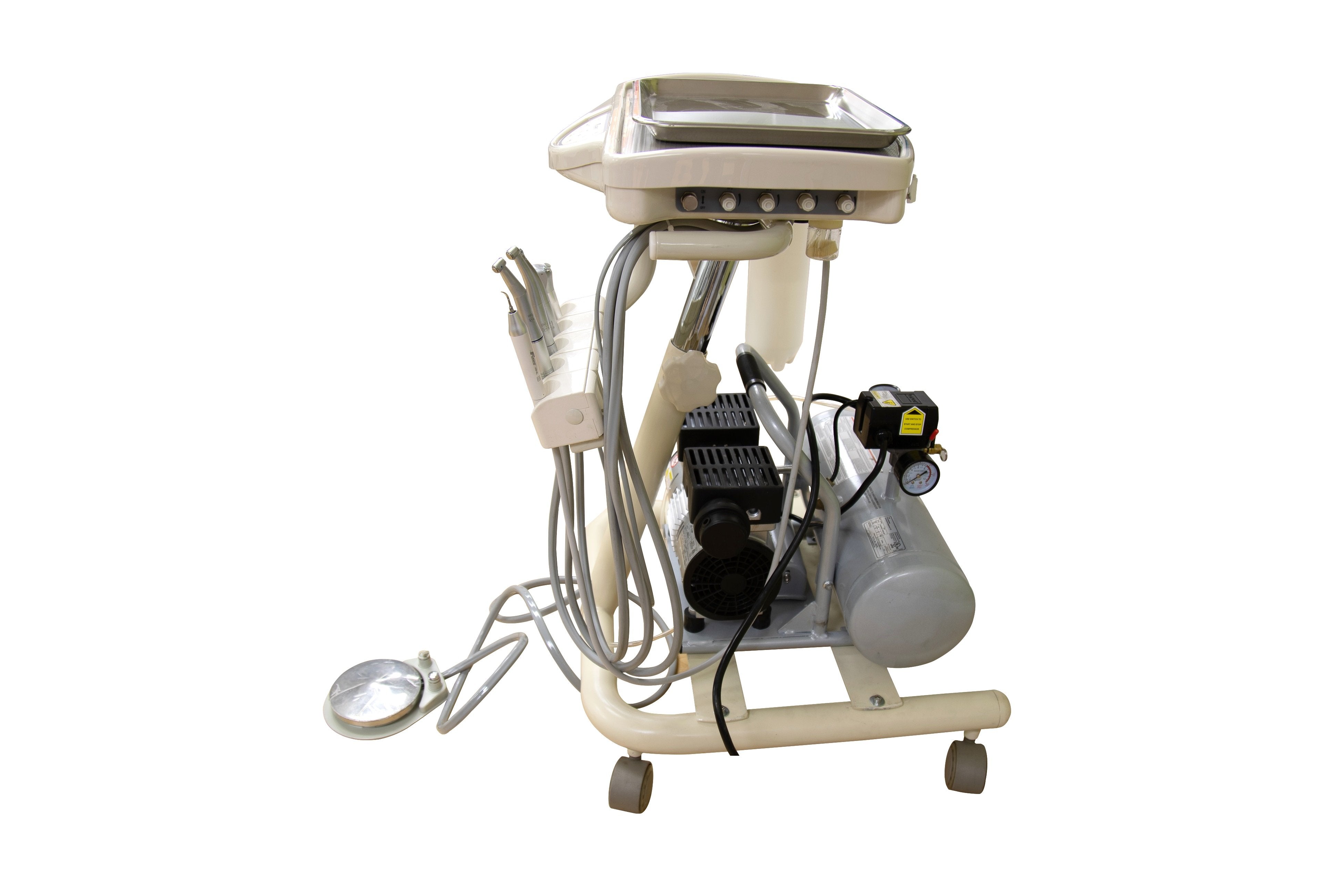 Flight Dental System MC-1300FC Portable Mobile Cart with Integrated Compressor with 1 Year Warranty