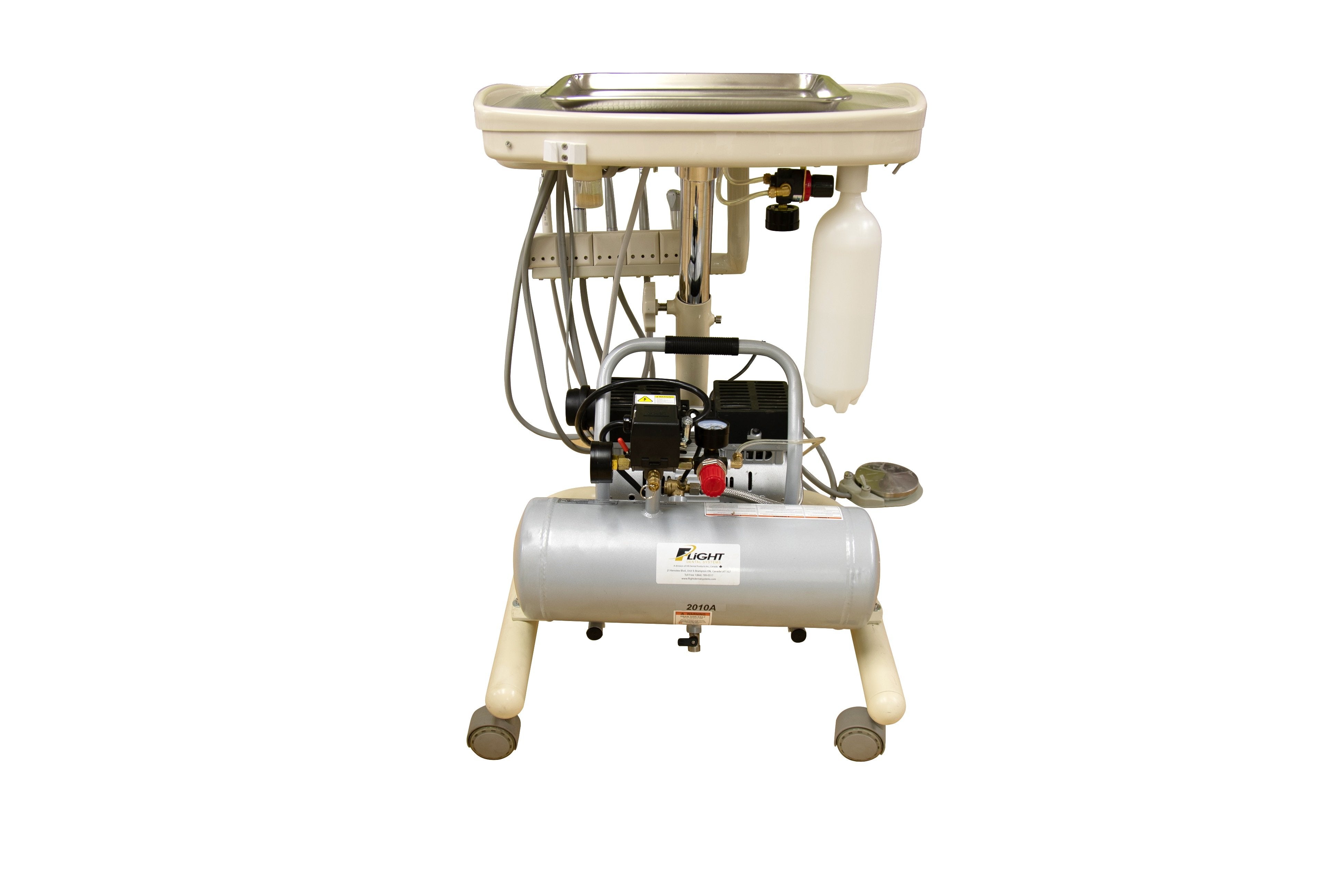 Flight Dental System MC-1300FC Portable Mobile Cart with Integrated Compressor with 1 Year Warranty