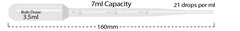 MTC Bio P4114-00, Transfer Pipette, 7ml, Large Bulb, Graduated To 3ml, Non-Sterile, Bulk Pack, 250/pk