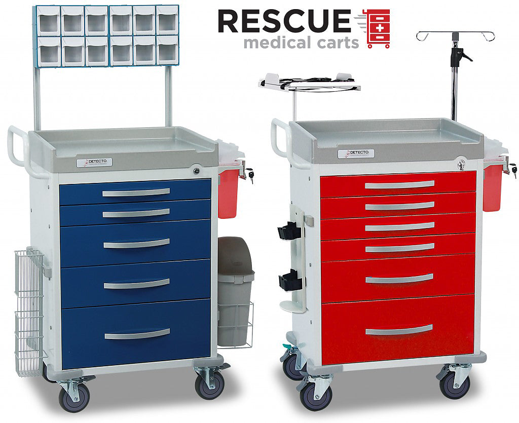 Detecto RC333369BLU RESCUE Medical Cart, Blue