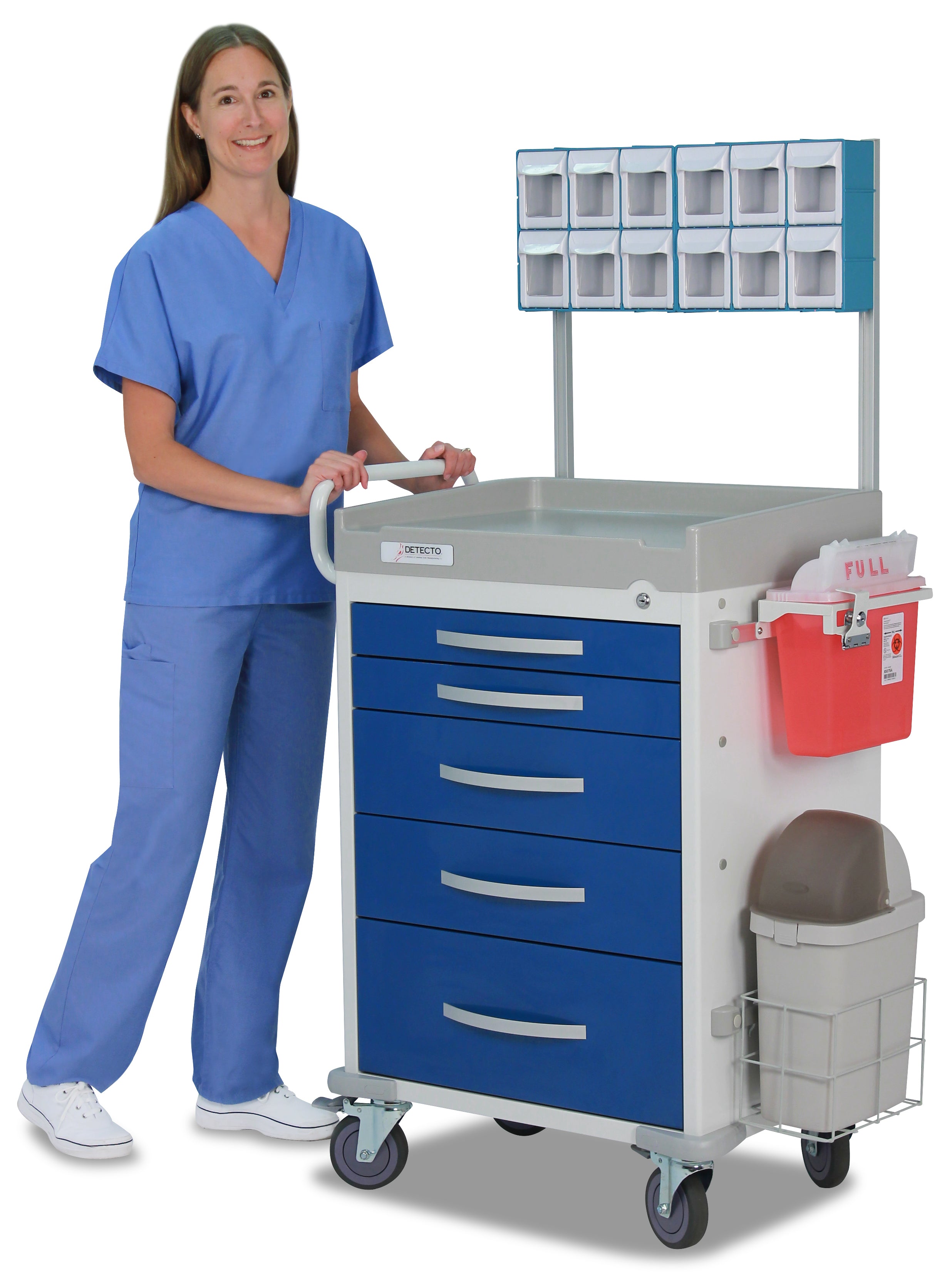 Detecto RC333369BLU RESCUE Medical Cart, Blue