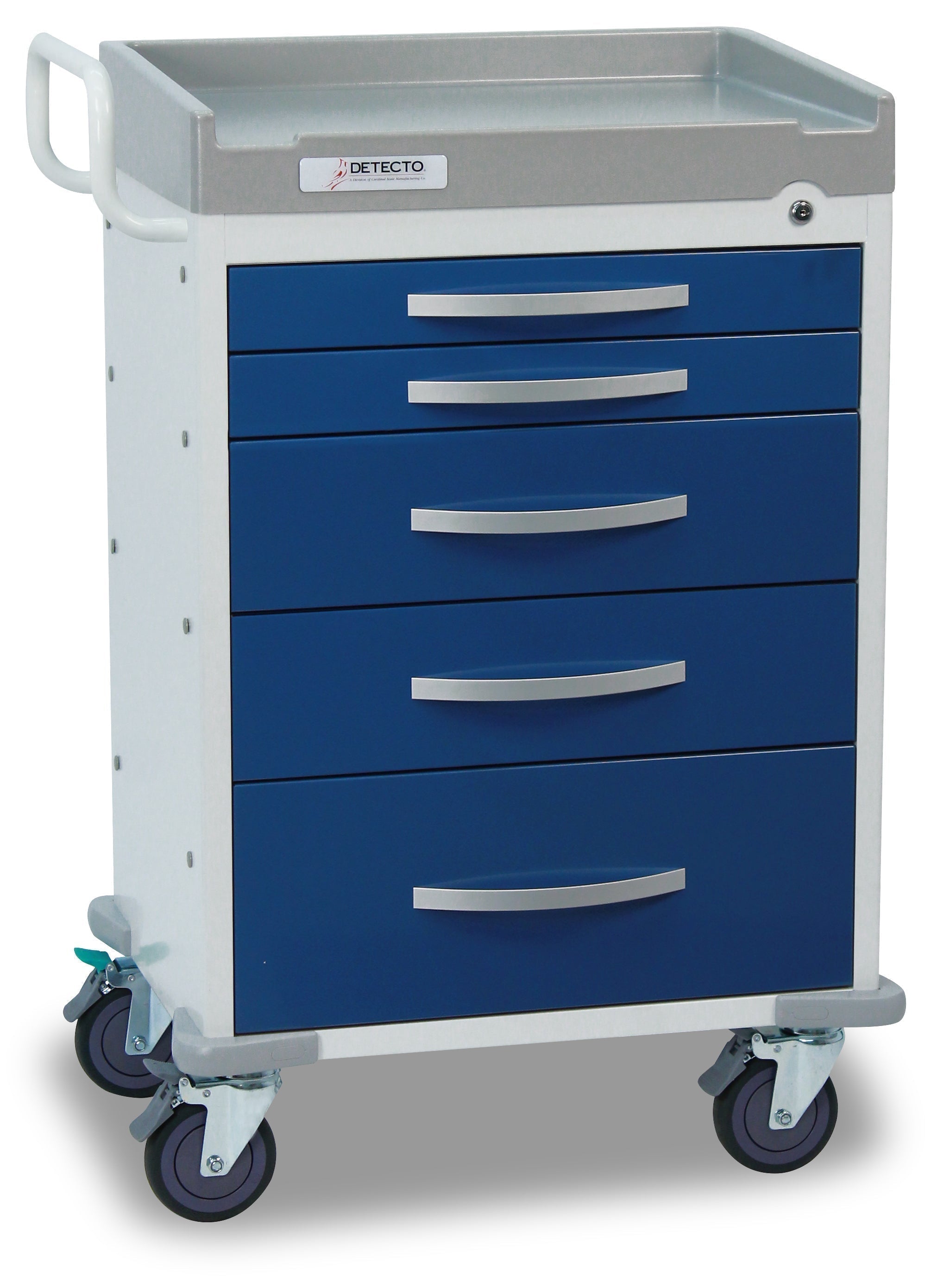 Detecto RC33669BLU-L Loaded RESCUE Medical Cart, Blue, 5 Drawers