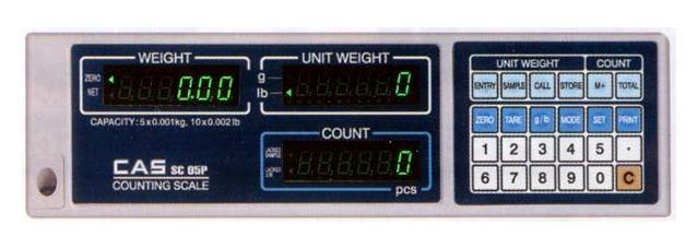 CAS SC25P, 50 x 0.01 lbs, SC Counting Scale with 2 Year Warranty