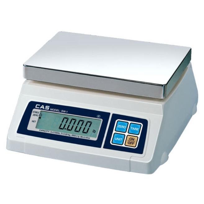 CAS SW-5, 5 x 0.002 lb, SW-1 Portion Control Scale with 1 Year Warranty