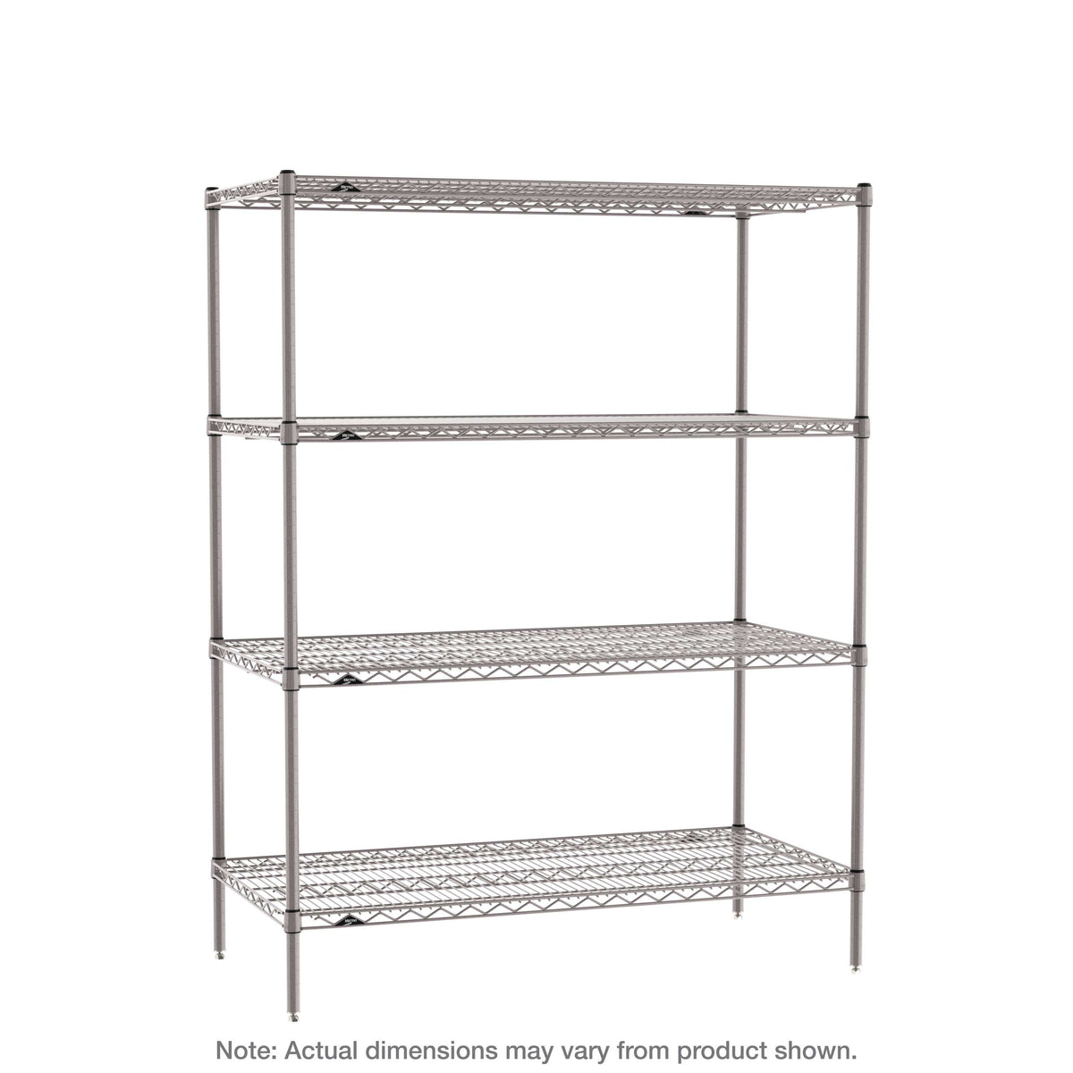 Metro SE-184863K4-S-4 Super Erecta 4-Shelf Industrial Wire Shelving Starter Unit, Metroseal Gray Epoxy, 18" x 48" x 63"