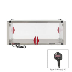 Metro HSX2442-EKIT-UK Super Erecta Hot Enclosure Kit with Stainless Steel Heated Shelf, 220-240V, 504-600W, Type G Plug, 42.7" x 27.7" x 17.4"