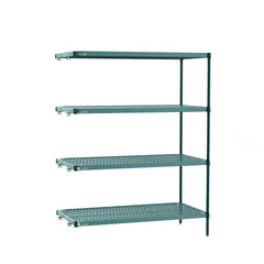 Metro PR-186063K3-A-4 Super Erecta Pro Industrial Wire 4-Shelf Restaurant Shelving Add-On Unit with Removable Plastic Mats, 18" x 60" x 63"