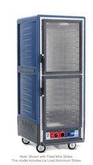 Metro C539-MXDC-L-BUA C5 3 Series Insulated Moisture Heated Holding/Proofing Cabinet, Full Height, Dutch Clear Doors, Lip Load Aluminum Slides, 220-240V, 50/60Hz, 1681-2000W, Blue