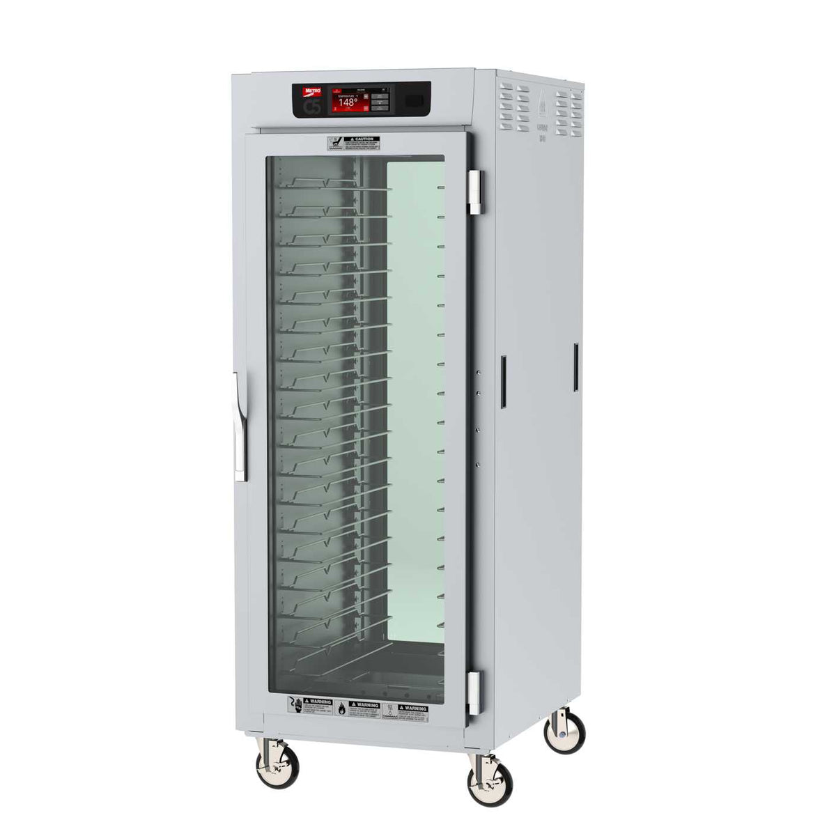 Metro C589X-SFC-UPFCA C5 8 Series Insulated Pass-Thru Holding Cabinet, Full Height, Full Length Clear Door/Full Length Clear Door, Universal Wire Slides, 220-240V, 50/60Hz, 1681-2000W
