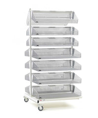 Metro QB236-M14A qwikSIGHT Mobile Double-Sided 14-Basket Shelving Add-On Unit, 36" L