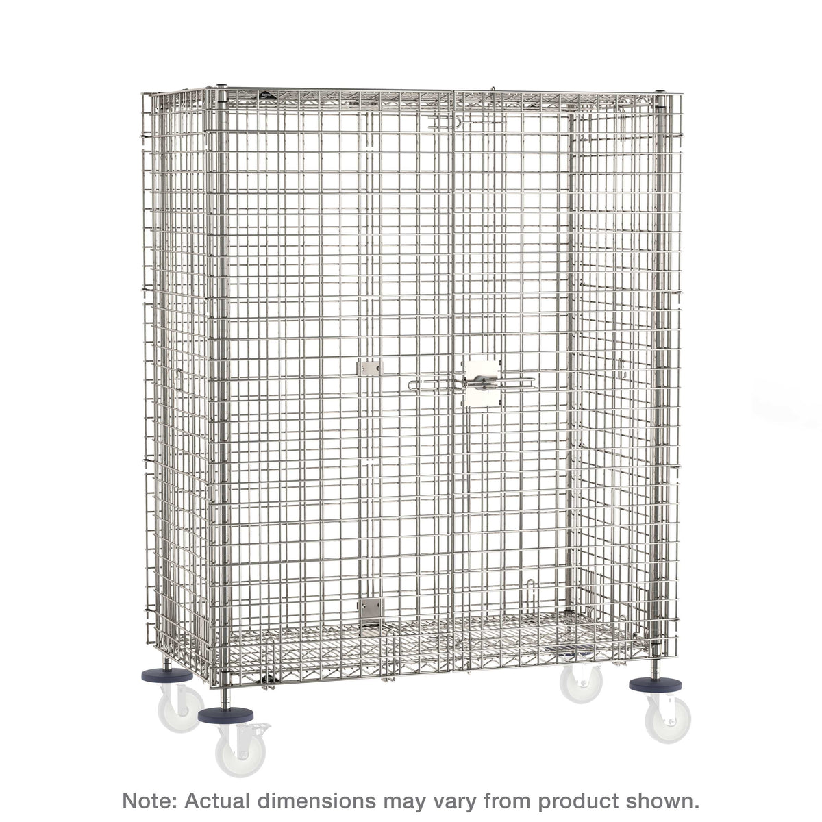 Metro SEC56S-SD Super Erecta Standard-Duty Stem Caster Security Shelving Unit, Stainless Steel, 27.25" x 65" x 62" (Casters Not Included)