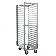 Metro RD3NA37A120 End-Load Pan Rack with Gray Corner Bumpers and Pan Stop, 3" Slide Spacing, 22" x 30" x 69.75"