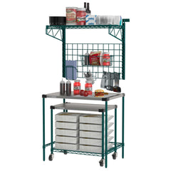 Metro CR2436PTSW Prep Table with SmartWall & Cart