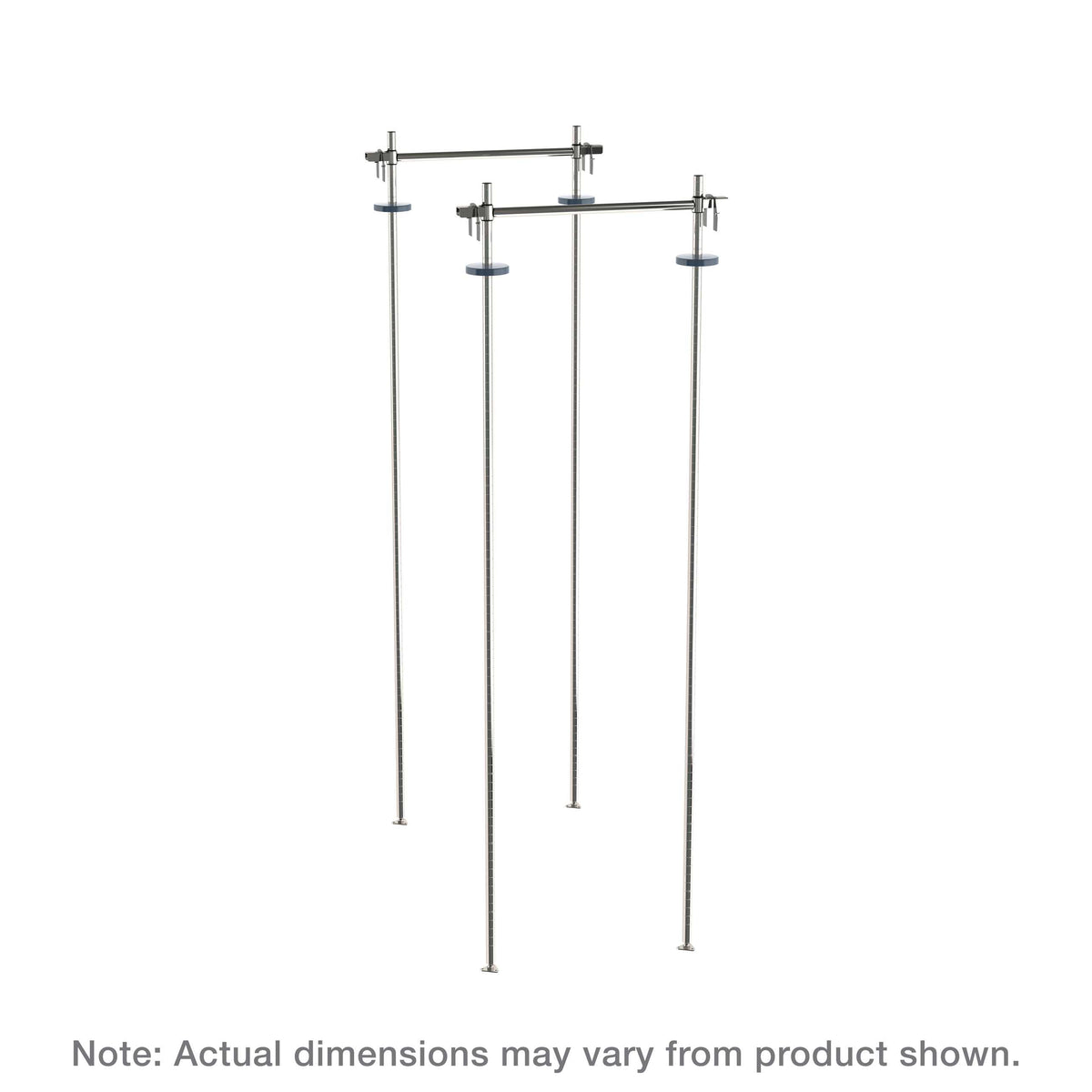 Metro TTA21S Top-Track Stationary Intermediate Unit Kit for 21" Wide Super Erecta Wire Shelving, Stainless Steel
