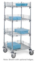 Metro CASE-OH24 Stainless Steel Open Case Cart, 24" x 24" x 60"