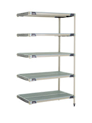 MetroMax i 5AX547GX3 5-Shelf Plastic Industrial Shelving Add-On Unit, 24" x 42" x 74"