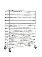 Super Erecta CB13MDR266080S Mobile 13-Tier Agribusiness Drying Rack, Stainless Steel, 26" x 60" x 80"