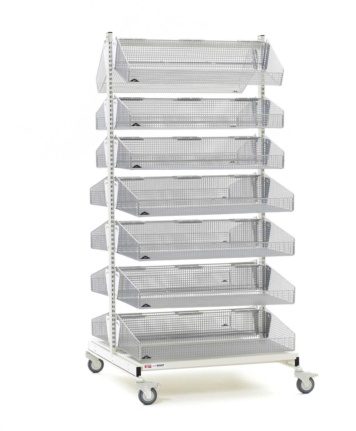 Metro QB236-M14 qwikSIGHT Mobile Double-Sided 14-Basket Shelving Unit, 36" L