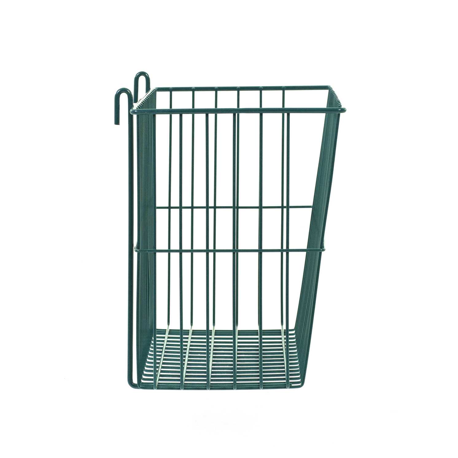 Metro H212K3 Storage Basket for Super Erecta Wire Shelving and SmartWall Wall Shelving, Metroseal Green Epoxy, 17.375" x 7.5" x 10"