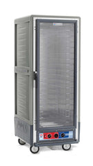 Metro C539-MXFC-4-GYA C5 3 Series Insulated Moisture Heated Holding/Proofing Cabinet, Full Height, Full Length Clear Door, Fixed Wire Slides, 220-240V, 50/60Hz, 1681-2000W, Gray