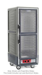 Metro C539-HLDC-L-GYA C5 3 Series Insulated Holding Cabinet, Full Height, Dutch Clear Doors, Lip Load Aluminum Slides, 120V, 60Hz, 1440W, Gray
