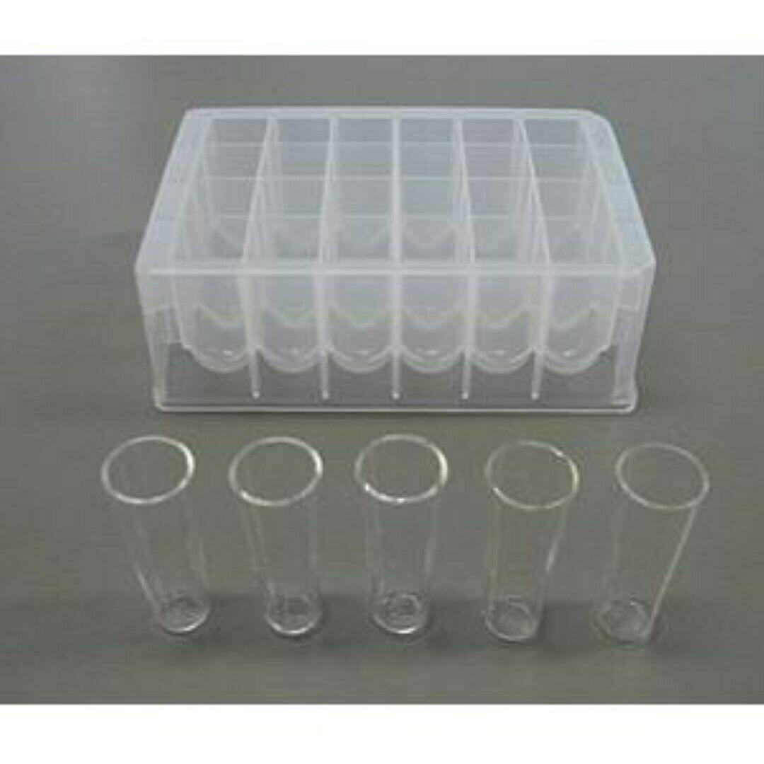 A&D SV-59 Sample Cup, 2ml, Glass x 5pcs, 2ml Sample Cup Stand x 1pc