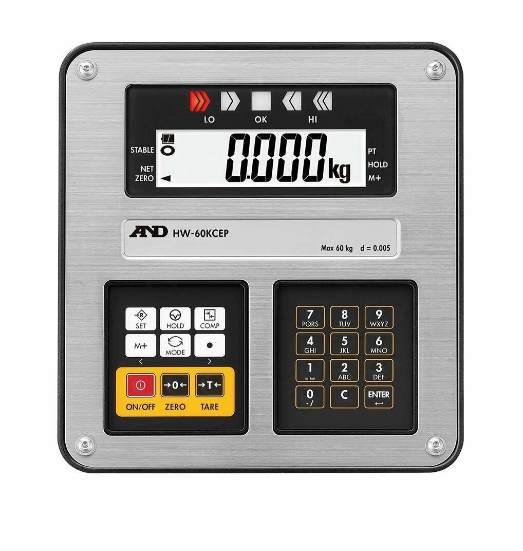 A&D HW-200KCEP Intrinsically Safe Bench Scales, 500 lb x 0.05 lb / 220 kg x 0.02 kg