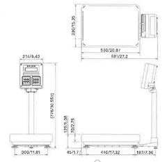 A&D HW-100KCEP Intrinsically Safe Bench Scales, 200 lb x 0.02 lb / 100 kg x 0.01 kg